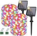 [2 Pack]TheaPro 20M/65FT 200 LEDs Solar Fairy String Lights Outdoor,Fairy Christmas Light 8 Solar Lighting Modes IP65 Waterproof for Home Garden Patio Wedding Party Xmas