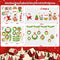 Hianjoo Christmas Window Stickers, 4 Sheets Xmas Glass Stickers with Snowflake, Snowman, Santa Claus, Garland for Christmas Indoor Wall Decorations Removable Window Display Showcase Door