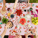 Strawberry Party Tableware Set,Strawberry Birthday Party Decoration,Summer Fruit Party Supplies Paper Plates Napkins Tablecloth for 25 Guests Perfect for Birthday Summer Fruit Party 1st Party