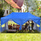 Leisurelife Outdoor Pop Up 10'x20' Party Tent with Sidewalls 6 PCS - Folding Commercial Gazebo Canopy Tent Blue with Wheeled Carry Bag