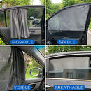 [2022 Upgraded]MERTTURM Car Side Window Shades for Baby, Car Sun Shades Magnetic Curtain, 2 Pack Car Window Blinds for Kids & Pets, Blocks UV Rays, Universal Easy Fit(Rear Window)