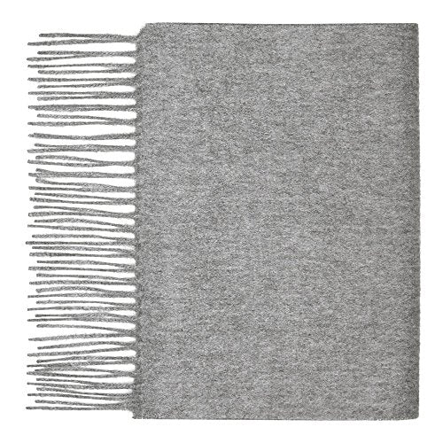 100% Cashmere Scarf, Plain Scarf, Grey