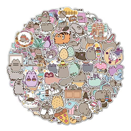 50/100PCS Cute Kawaii Cat Stickers Aesthetic Laptop Phone Water Bottle Waterproof Graffiti Decal Sticker Packs Kid Toy