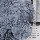 Big Ant Sheepskin Seat Covers, Sleek Design Authentic Australian Full Size Car Seat Pad Soft Long Wool Warm Seat Cushion Cover Winter Protector - Universal Fit for Cars Driver Seat Office Chair(Gray)