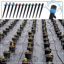 400 Pieces 5.2 Inch Drip Emitters Fan Drip Emitters for 1/4 Inch Drip Irrigation Tubing Adjustable 360 Degree Water Flow Drippers Watering System Irrigation Tube Hose Irrigation Sprayer Head Garden