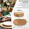 Wovanna Woven Placemats for Dining Table - Set of 6 Adorable Thick Rustic Round Kitchen Placemats with Decorative Round Holder – All Natural Wicker Tablemats Hand-Braided from Water Hyacinth, 11"