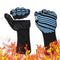 932℉ Extreme Heat Resistant BBQ Gloves, Food Grade Kitchen Oven Mitts - Flexible Oven Gloves with Cut Resistant, Silicone Non-Slip Cooking Hot Glove for Grilling, Cutting, Baking, Welding (1 Pair)