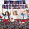 Huggy-Wuggy 72 Pieces Children's Birthday Party Decoration, Poppy Playtime Party Tableware, Includes Plate Banner Napkins Paper Cups Tablecloths, Suitable for Decoration of Children's Birthday Parties