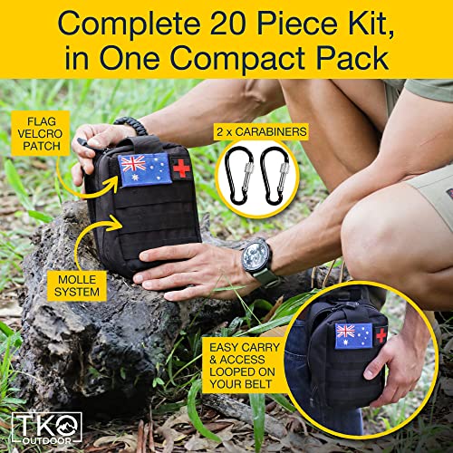 TKO Outdoor Professional Survival Kit - 20 in 1 Tactical Gear for