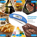AMIR Digital Meat Thermometer, Instant Read Cooking Thermometer, Electronic Food Thermometer With Probe for Kitchen, BBQ, Poultry, Grill Food & Candy - Fordable, Fast & Auto On/Off (Blue)