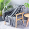 Ultra Soft Double Sided Microfiber Polyester Blanket for Extra Warmth in Bed, Luxury Light Weight Flannel Throw Perfect for Keep Warm snuggling on The Sofa Couch Chair (130cmX180cm, Grey)