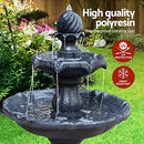 Gardeon Solar Fountain Water Feature Pump Kit Bird Bath Outdoor Indoor Black