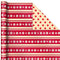 Hallmark Reversible Christmas Wrapping Paper (3 Rolls: 120 sq. ft. TTL) Merry Holidays, Snowflakes, Snowmen, Red Stripes