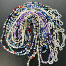 5pcs Mask Holder Chain Lanyard Necklace Sunglass Eyeglass Glasses Chains Eyewear Retainer Beaded Eyeglass Strap Holder Anti-lost Mask Leash Multifunction for Women Girls Kids Elderly Gift, Multicolor, Medium