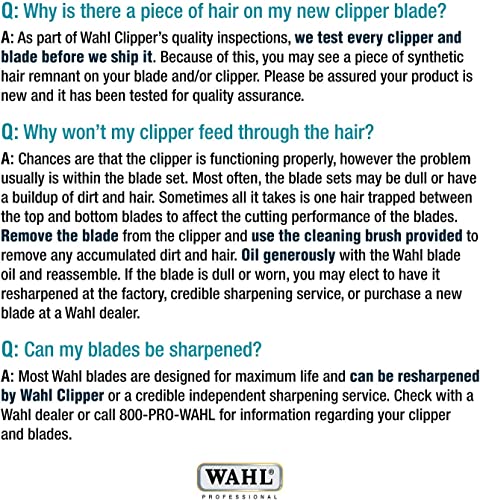 Wahl Professional Animal #10 Medium Competition Series Detachable Blade with 1/16-Inch Cut Length (#2358-100),Steel