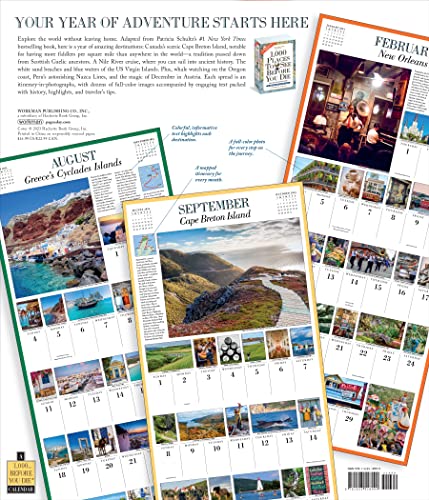 1,000 Places to See Before You Die Picture-A-Day Wall Calendar 2024: A Traveler's Calendar