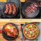 Meanplan 8 Pcs Round Pizza Pan Non Stick Bakeware Pizza Pan for Oven Heavy Duty Carbon Steel Pizza Pan Dishwasher Safe for Home Restaurant Kitchen Baking Supplies (10 Inch)