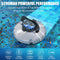 Baopilong (2023 Upgrade) Cordless Pool Vacuum for Above Ground Pool, Automatic Robotic Cleaner Dual-Drive Motors Self-Parking In Flat Pools Up to 1000 Sq.Ft (Lasts 120 Mins) White (PZ0-18)