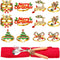 Christmas Napkin Rings Holders for Christmas Dinners Parties, Wedding Adornment, Table Decoration Accessories dding Adornment, Table Decoration Accessories (12 Pieces)