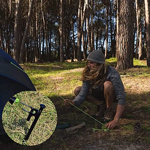 10 Pack Tent Stakes Heavy Duty Metal Tent Pegs for Camping Steel Tent Stakes 8 inch Unbreakable and Inflexible Camping Stakes for Outdoor Camping Canopy and tarp Suitable For High Winds and All Kinds of Ground 8pc Outdoor Metal Stakes with Storage Bag