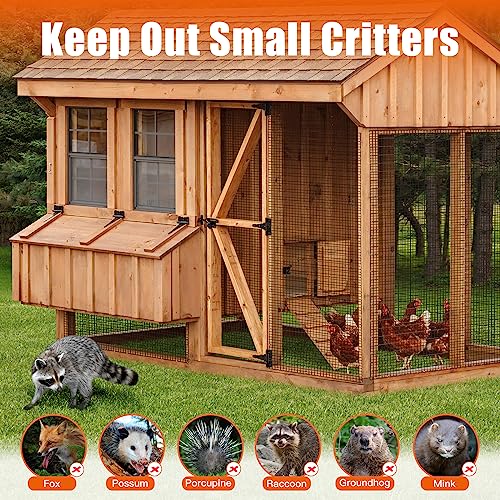 Zevemomo 24" x 50' 1/4inch Hardware Cloth Black Vinyl Coated Chicken Wire Fence Galvanized Welded Mesh Roll for Home Garden Rabbit Cage