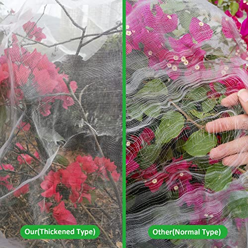 Toolifer Thickened Garden Netting, 10x33FT Garden Netting Pest Barrier for Greenhouse Garden Bed Cover, Durable Garden Mesh Netting Row Cover Protect Plant Fruit Vegetable Flower Crop from Bird Pest