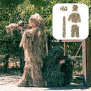 Kids Ghillie Suit Breathable Lightweight Camo Ghillie Suit for Woodland Hunting Outfit, Brown 140~160CM