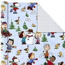 Hallmark Christmas Peanuts Wrapping Paper with Cut Lines on Reverse (Pack of 3, 105 sq. ft. TTL) Snoopy, Charlie Brown, Woodstock (5JXW1036)