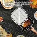 Air Fryer 10L Oilless AirFryer 2400W Electric Healthy Oven Cooker Large Capacity with Visible Cooking Window, Knob & Touch Control, Customerizable Cooking, Non-Stick Basket, Included Recipe