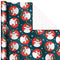 Hallmark Vintage Christmas Wrapping Paper Cut Lines on Reverse (3 Rolls: 120 sq. ft. TTL) Dancing Santas, Classic Snowman, Merry, Jolly, Happy, Peace