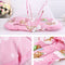 ZZM Infant Baby Mosquito Net Crib Foldable Zipper Sleeping Cushion Collapsible Travel Cot with Pillow 95 * 47 * 40 cm (Pink)