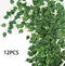 Uandhome 84 Feet 12 Strands Fake Vines for Hanging Decor Artificial Greenery Garland Fake Leaf Vines Hanging Plants Greenery Wall Backdrop for Home Bedroom Wedding Decoration Jungle Theme Party Supplies