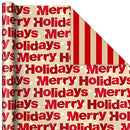 Hallmark Reversible Christmas Wrapping Paper (3 Rolls: 120 sq. ft. TTL) Merry Holidays, Snowflakes, Snowmen, Red Stripes