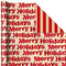 Hallmark Reversible Christmas Wrapping Paper (3 Rolls: 120 sq. ft. TTL) Merry Holidays, Snowflakes, Snowmen, Red Stripes
