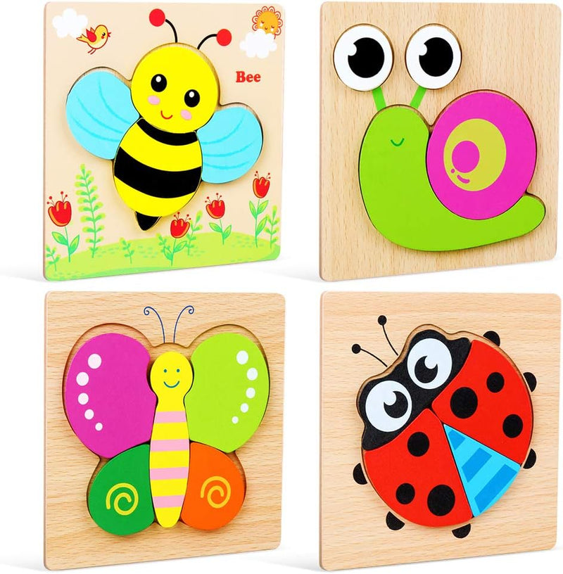 Puzzles Jigsaw for Baby Boys, Wooden Puzzles Toys for 1-3 Year Old Boys Girls Birthday 1-3 Year Old Toddlers Kids Education Toy Age 1 2 3 Baby Children
