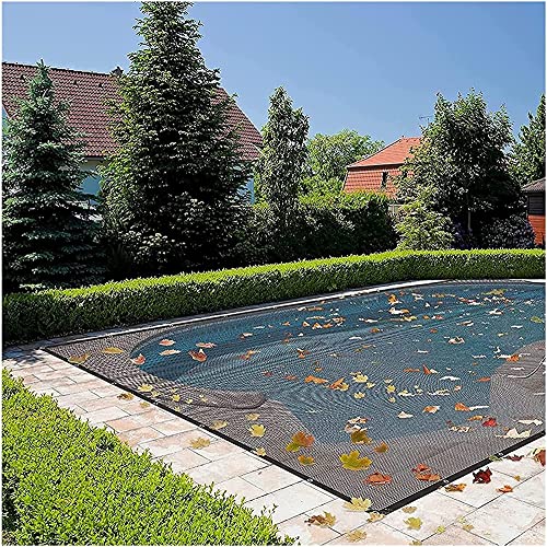 2022 Upgraded Swimming Pool Leaf Net Cover Protective Rectangular Fine Mesh with 3m-10m Rope Versatile,Lightweight and Durable In-ground Pool Leaf Blanket Cover|Keeps Leave (4m*8m)