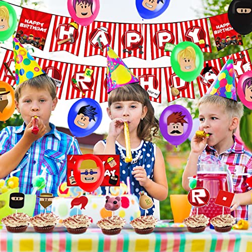 Roblox Birthday Party Supplies, Ro-blox Theme Party Decorations
