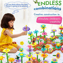 224 Pcs Flower Garden Building Toys, Kids Flower Building Toy Set for 3 to 8 Year Old Boy Girl, Creative Play Beautiful Garden Educational Stem Toddler Toys - Ideal Christmas & Birthday Gift