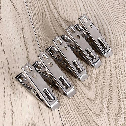 Stainless Steel Clothes Pegs Hanging Pins Clips Laundry Metal Clamps 20/40/80Pcs (40pcs)