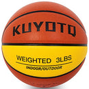 KUYOTQ 1.36KG/3LBS Size 7 Weighted Basketball 29.5" Composite Indoor Outdoor Heavy Trainer Basketball for Improving Ball Handling Dribbling Passing and Rebounding Skill (deflated)