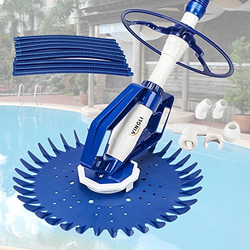 VINGLI Pool Vacuum Above Ground Indoor Outdoor Automatic Swimming Pool Cleaner Sweep Crawler Sweeper