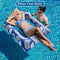 Inflatable Pool Float Surround Raft Swimming Water Hammock Chair with Mesh for Ocean Lake River & Foldable Tanning Lounger Beach Leisure Toys Sun Shelf Recliner for Adult Teens Cool Vacation