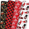 ZINTBIAL Christmas Wrapping Paper for Kids Adults - Xmas Jumbo Sheets with Red/Black Plaid, Santa, Reindeer, Gnome, and "Ho Ho" Designs - 29 x 42 Inches, 6 Jumbo Sheets - Recycled, Easy to Store, Not Rolled