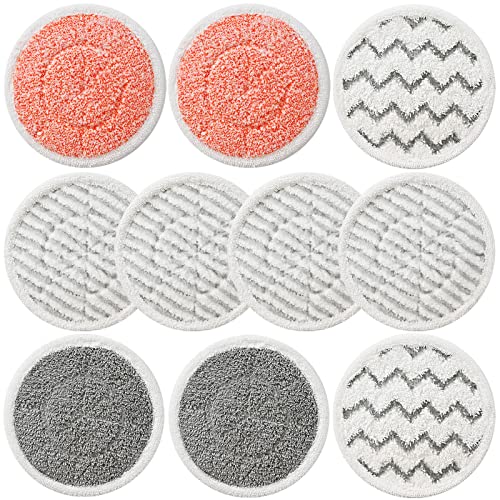 10 Pack Upgraded S7001 Pads Replacement Steam Mop Pads for Shark S7001,S7201,S7000,S7000AMZ,S7001TGT Series Steam Mop Pads,Steam & Scrub All-in-One Scrubbing Mop Pads, Compare Part Model