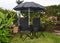 Trademark Innovations Double Folding Camp and Beach Chair with Removable Umbrella and Cooler, Black