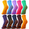 10 Pairs Grip Socks Non Slip Yoga Pilates Hospital Slipper Socks Cushioned Sole Socks for Men Women Pilates Barre, Classic Colors, Medium