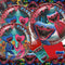Huggy-Wuggy 72 Pieces Children's Birthday Party Decoration, Poppy Playtime Party Tableware, Includes Plate Banner Napkins Paper Cups Tablecloths, Suitable for Decoration of Children's Birthday Parties