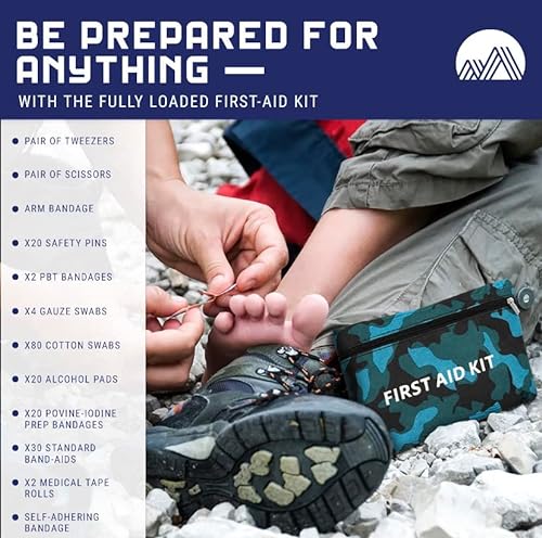 Blue Survival Kit 215 PCS Emergency Survival Kit, Camping Gear