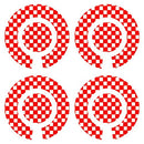 Acclaim Lawn Bowls Identification Stickers Markers Standard 5.5 cm Diameter 4 Full Sets Of 4 Self Adhesive Two Colour Small Check Mixed Colours (E)
