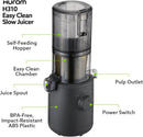 Hurom H310A Personal Self Feeding Slow Masticating Juicer (Matte Black)